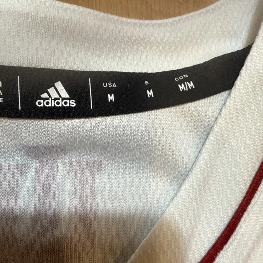 New Indiana Hoosiers Basketball White Home Adidas Swingman Jersey #1 Men's Med